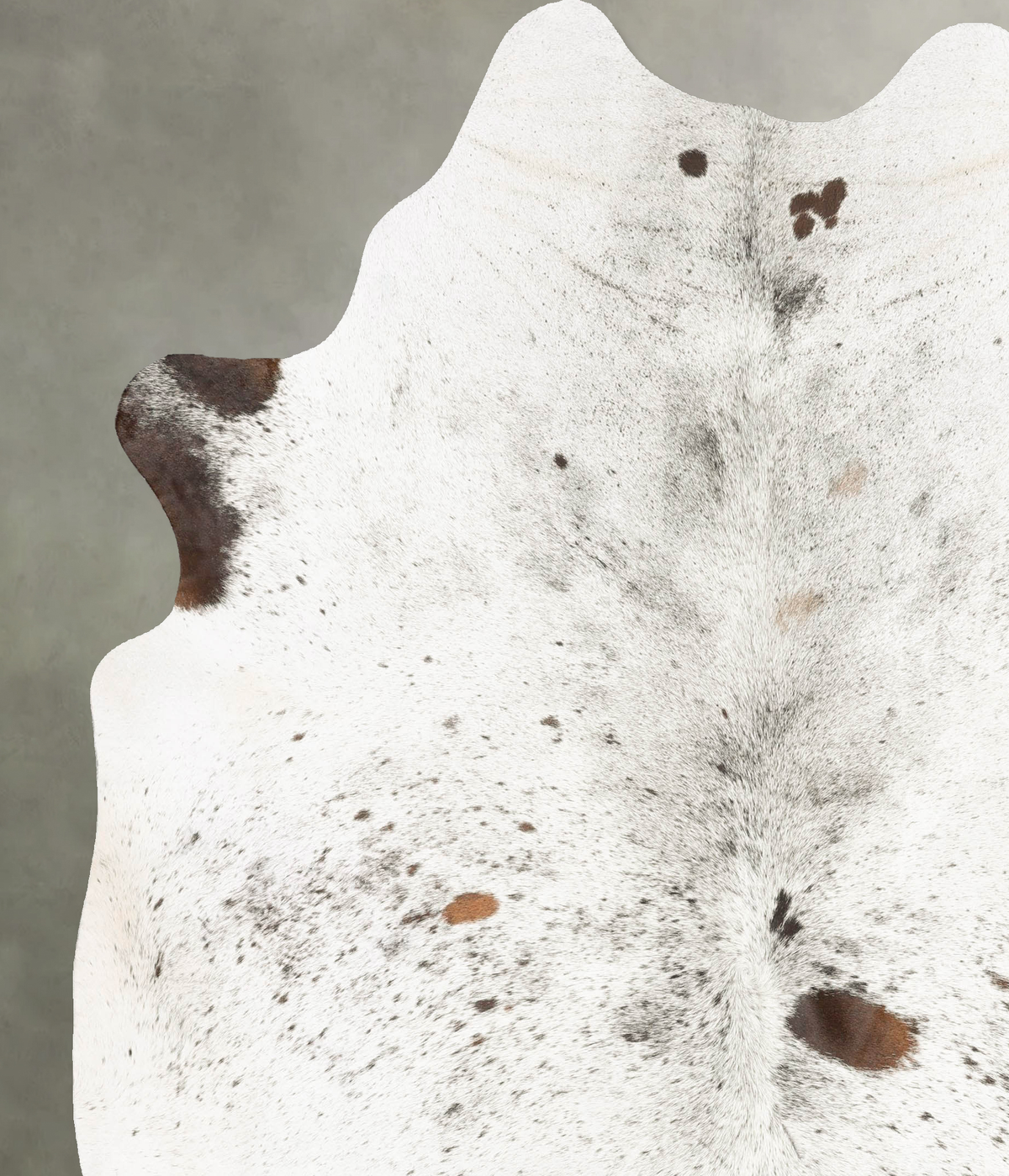 Salt and Pepper Black XX-Large Brazilian Cowhide Rug 8'3"H x 7'3"W #B27214 by Hudson Hides