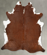 Brown and White Regular XX-Large Brazilian Cowhide Rug 8'8"H x 7'6"W #B27217 by Hudson Hides