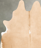 Beige X-Large Brazilian Cowhide Rug 7'3"H x 6'2"W #B27218 by Hudson Hides