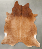 Solid Brown XX-Large Brazilian Cowhide Rug 8'3"H x 7'2"W #B27220 by Hudson Hides