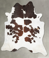 Brown and White XX-Large Brazilian Cowhide Rug 9'1"H x 7'3"W #B27223 by Hudson Hides