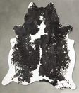 Black and White XX-Large Brazilian Cowhide Rug 7'11"H x 6'8"W #B27225 by Hudson Hides