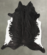Black and White XX-Large Brazilian Cowhide Rug 8'0"H x 7'1"W #B27226 by Hudson Hides