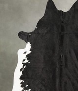 Black and White XX-Large Brazilian Cowhide Rug 8'0"H x 7'1"W #B27226 by Hudson Hides