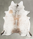 Salt and Pepper Brown XX-Large Brazilian Cowhide Rug 8'5"H x 7'0"W #B27227 by Hudson Hides
