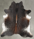 Salt and Pepper Black XX-Large Brazilian Cowhide Rug 7'6"H x 6'10"W #B27229 by Hudson Hides