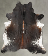 Salt and Pepper Black XX-Large Brazilian Cowhide Rug 7'6"H x 6'10"W #B27229 by Hudson Hides