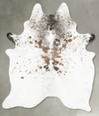 Salt and Pepper Brown XX-Large Brazilian Cowhide Rug 8'11"H x 6'7"W #B27237 by Hudson Hides
