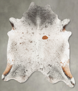 Salt and Pepper Black XX-Large Brazilian Cowhide Rug 7'11"H x 7'2"W #B27243 by Hudson Hides
