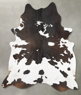Chocolate and White XX-Large Brazilian Cowhide Rug 9'2"H x 7'7"W #B27245 by Hudson Hides