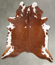 Brown and White Regular XX-Large Brazilian Cowhide Rug 8'6"H x 7'1"W #B27246 by Hudson Hides