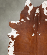 Brown and White Regular XX-Large Brazilian Cowhide Rug 8'6"H x 7'1"W #B27246 by Hudson Hides