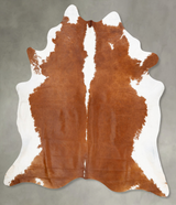 Brown and White Regular XX-Large Brazilian Cowhide Rug 8'9"H x 7'8"W #B27247 by Hudson Hides