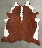Hereford XX-Large Brazilian Cowhide Rug 9'1"H x 7'1"W #B27249 by Hudson Hides