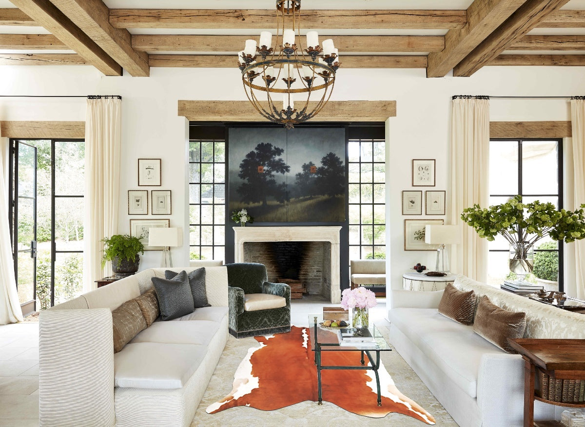 Hereford XX-Large Brazilian Cowhide Rug 7'10"H x 7'9"W #B2724 by Hudson Hides