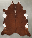 Brown and White Regular XX-Large Brazilian Cowhide Rug 8'6"H x 7'6"W #B27258 by Hudson Hides