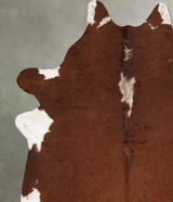 Brown and White Regular XX-Large Brazilian Cowhide Rug 8'6"H x 7'6"W #B27258 by Hudson Hides