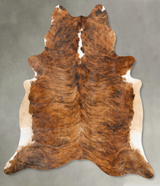 Medium Brindle XX-Large Brazilian Cowhide Rug 7'11"H x 7'2"W #B27260 by Hudson Hides