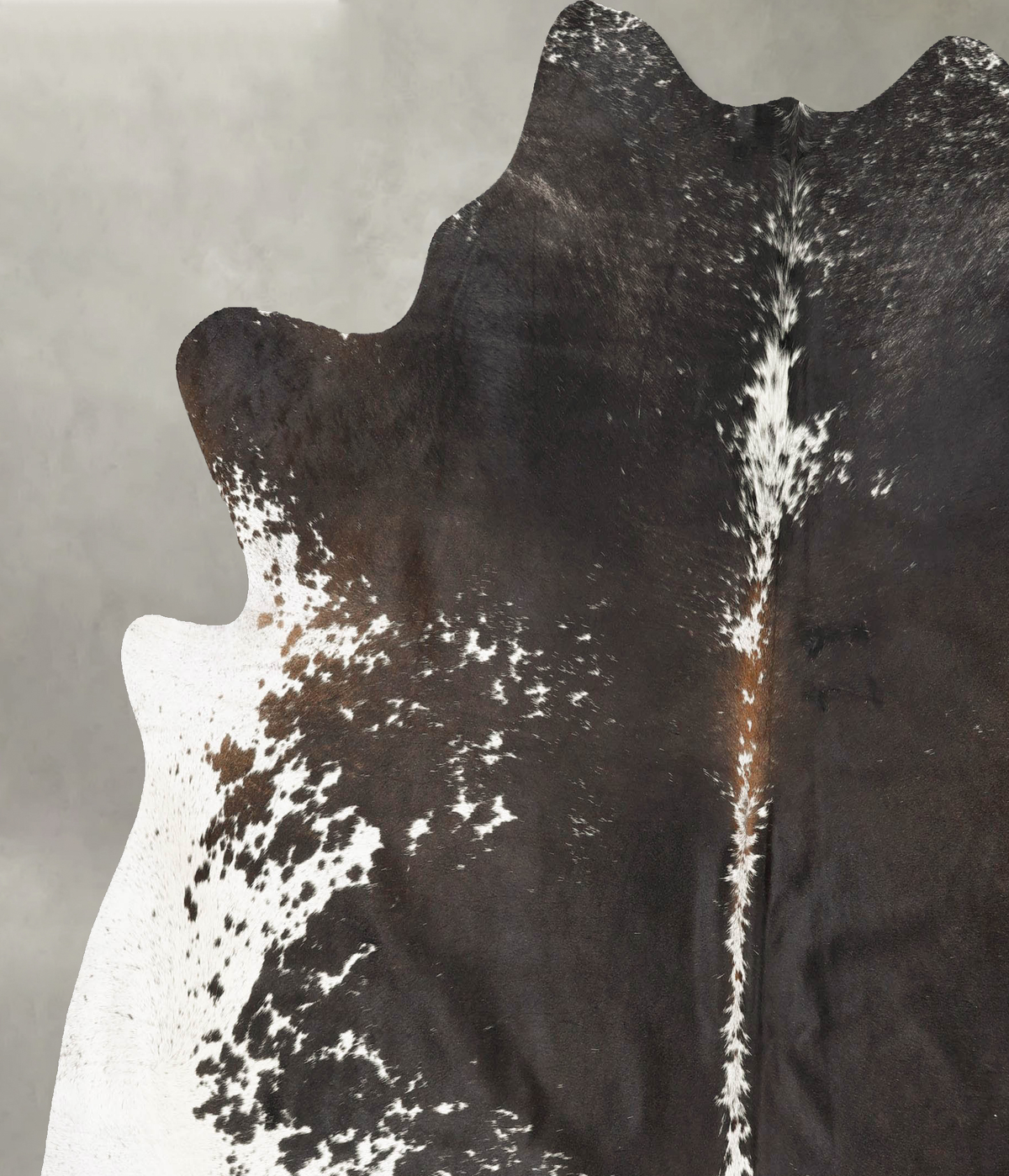 Salt and Pepper Black XX-Large Brazilian Cowhide Rug 7'8"H x 7'2"W #B27268 by Hudson Hides