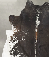 Salt and Pepper Black XX-Large Brazilian Cowhide Rug 7'8"H x 7'2"W #B27268 by Hudson Hides