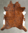 Medium Brindle XX-Large Brazilian Cowhide Rug 7'5"H x 6'11"W #B27269 by Hudson Hides