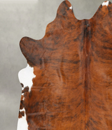 Medium Brindle XX-Large Brazilian Cowhide Rug 7'5"H x 6'11"W #B27269 by Hudson Hides