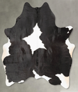 Black and White X-Large Brazilian Cowhide Rug 7'2"H x 6'3"W #B27270 by Hudson Hides