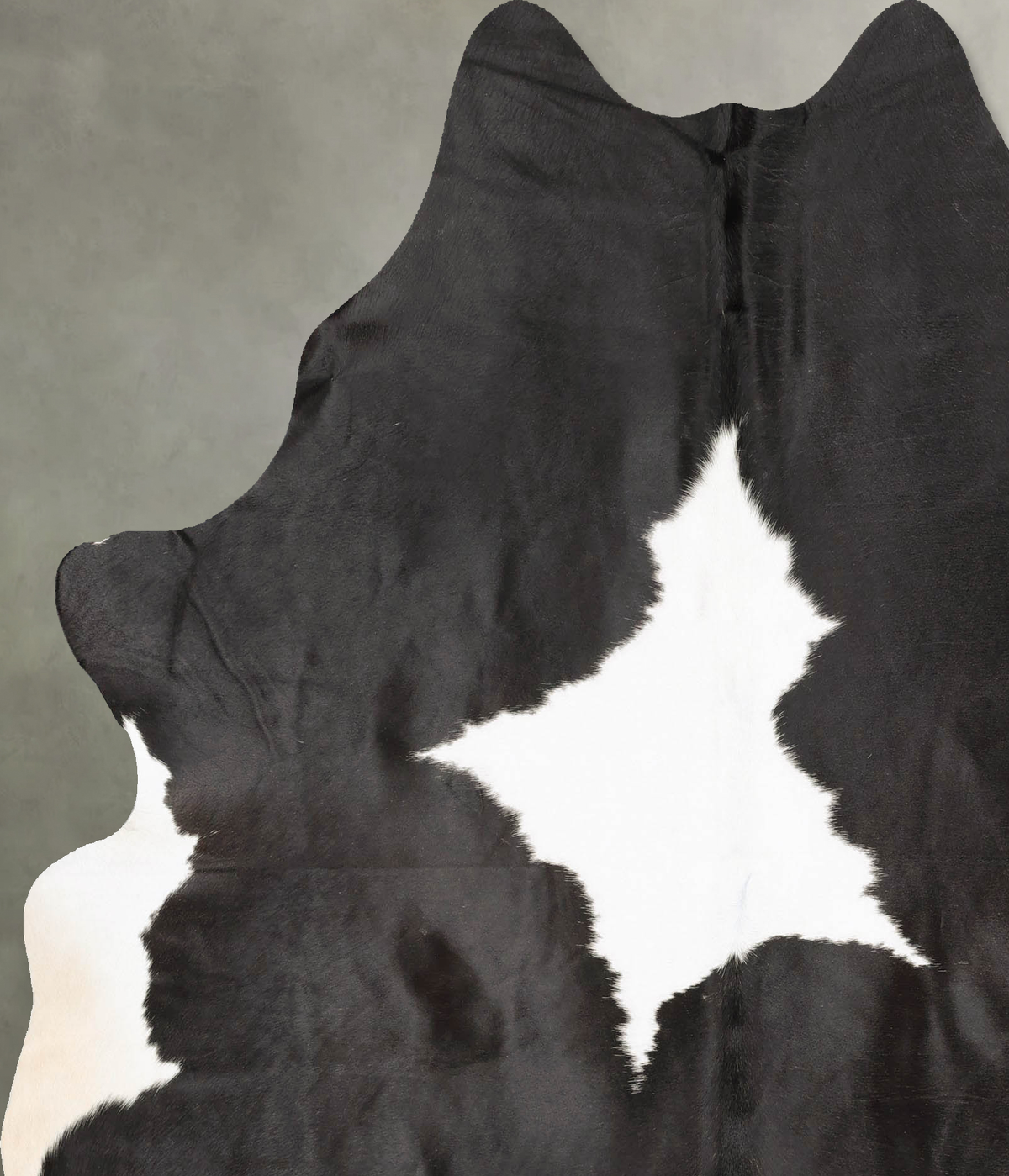 Black and White X-Large Brazilian Cowhide Rug 7'2"H x 6'3"W #B27270 by Hudson Hides