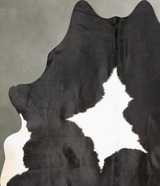 Black and White X-Large Brazilian Cowhide Rug 7'2"H x 6'3"W #B27270 by Hudson Hides