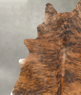 Medium Brindle X-Large Brazilian Cowhide Rug 7'5"H x 5'11"W #B27277 by Hudson Hides