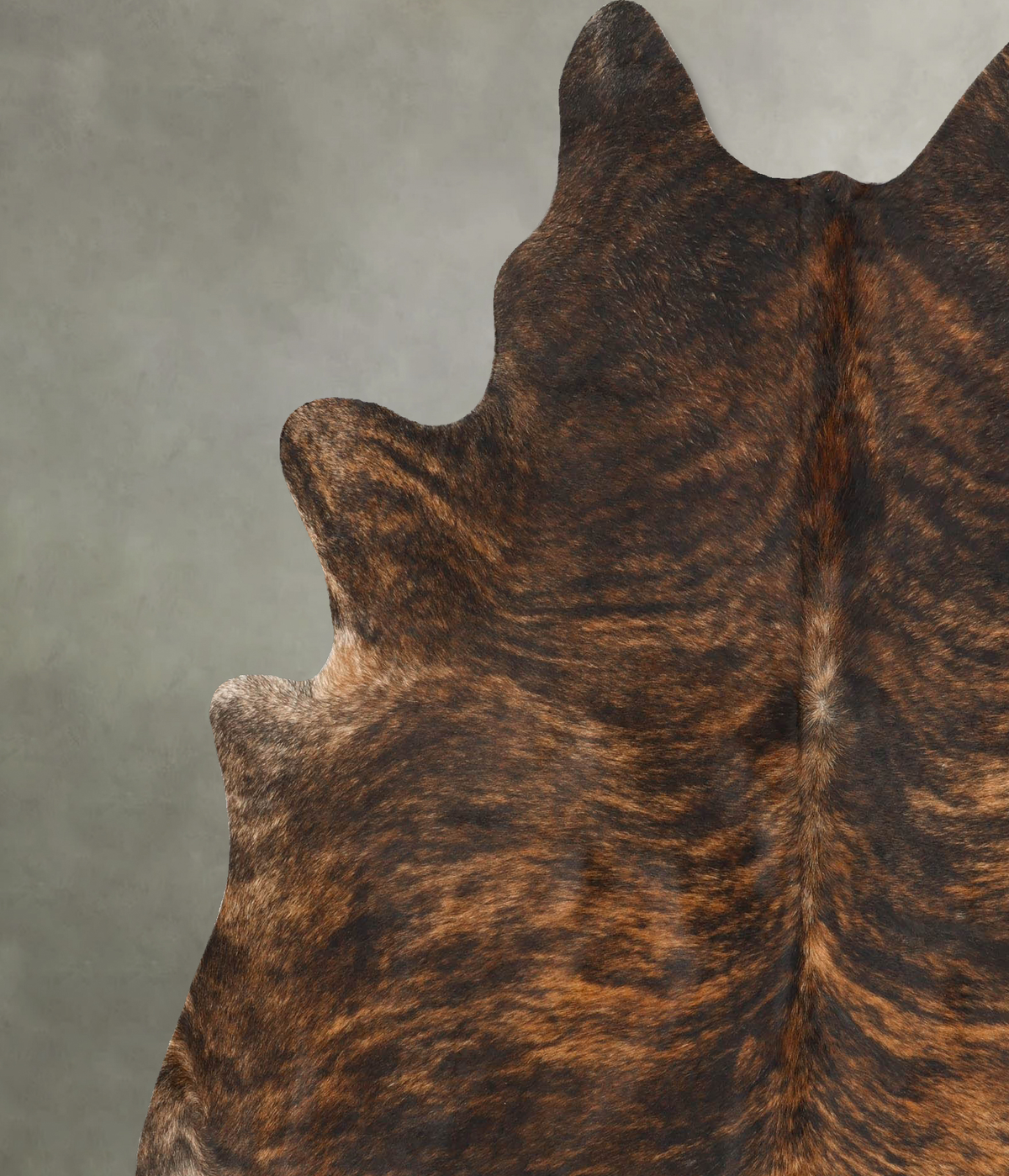 Dark Brindle X-Large Brazilian Cowhide Rug 7'5"H x 6'4"W #B27280 by Hudson Hides
