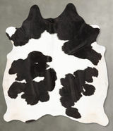 Black and White X-Large Brazilian Cowhide Rug 7'0"H x 6'3"W #B27282 by Hudson Hides