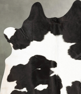 Black and White X-Large Brazilian Cowhide Rug 7'0"H x 6'3"W #B27282 by Hudson Hides