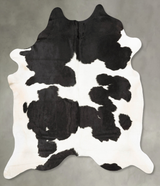 Black and White XX-Large Brazilian Cowhide Rug 8'2"H x 7'1"W #B27283 by Hudson Hides