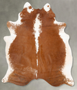 Brown and White X-Large Brazilian Cowhide Rug 7'8"H x 6'6"W #B27286 by Hudson Hides