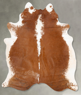 Brown and White X-Large Brazilian Cowhide Rug 7'8"H x 6'6"W #B27286 by Hudson Hides