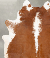 Brown and White X-Large Brazilian Cowhide Rug 7'8"H x 6'6"W #B27286 by Hudson Hides