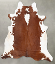 Brown and White Regular XX-Large Brazilian Cowhide Rug 7'7"H x 7'0"W #B27287 by Hudson Hides