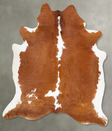Brown and White XX-Large Brazilian Cowhide Rug 8'6"H x 6'10"W #B27290 by Hudson Hides