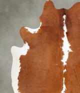 Brown and White XX-Large Brazilian Cowhide Rug 8'6"H x 6'10"W #B27290 by Hudson Hides