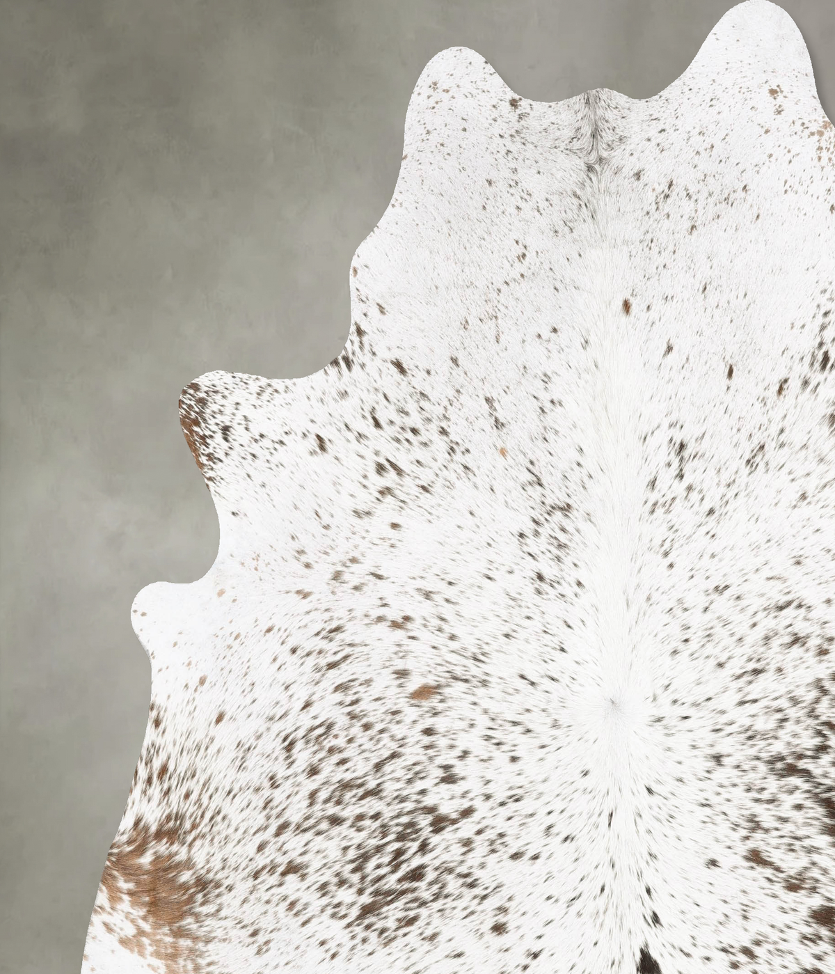 Salt and Pepper Brown XX-Large Brazilian Cowhide Rug 8'3"H x 7'2"W #B27291 by Hudson Hides