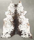Salt and Pepper Brown X-Large Brazilian Cowhide Rug 7'9"H x 6'2"W #B27293 by Hudson Hides