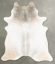 Grey with Beige XX-Large Brazilian Cowhide Rug 7'11"H x 6'7"W #B27294 by Hudson Hides