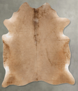 Champagne X-Large Brazilian Cowhide Rug 7'2"H x 6'1"W #B27297 by Hudson Hides