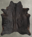 Solid Black XX-Large Brazilian Cowhide Rug 7'8"H x 6'7"W #B27299 by Hudson Hides