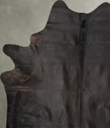 Solid Black XX-Large Brazilian Cowhide Rug 7'8"H x 6'7"W #B27299 by Hudson Hides