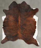 Dark Brindle X-Large Brazilian Cowhide Rug 7'6"H x 5'11"W #B27300 by Hudson Hides