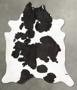 Black and White XX-Large Brazilian Cowhide Rug 8'0"H x 7'0"W #B27309 by Hudson Hides