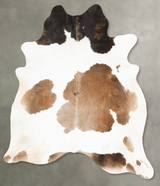 Chocolate and White XX-Large Brazilian Cowhide Rug 8'1"H x 6'11"W #B27313 by Hudson Hides