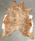 Medium Brindle XX-Large Brazilian Cowhide Rug 7'5"H x 6'9"W #B27315 by Hudson Hides